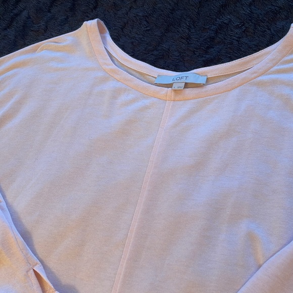 Loft Light Pink Quarter Sleeve Shirt - Size L - Picture 5 of 7